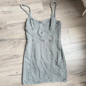 Free People Dark Grey Medium Y2K Dress